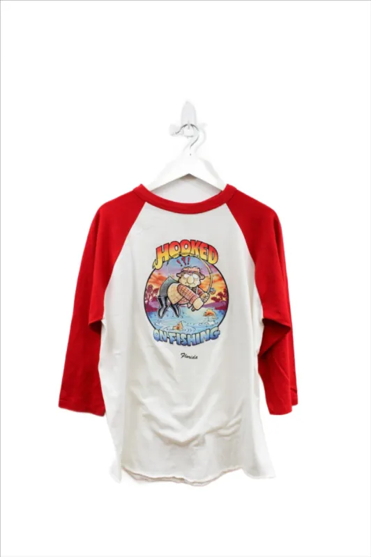 X - Vintage Single Stitch Florida Fishing Graphic Raglan Tee sold by HG Vintage