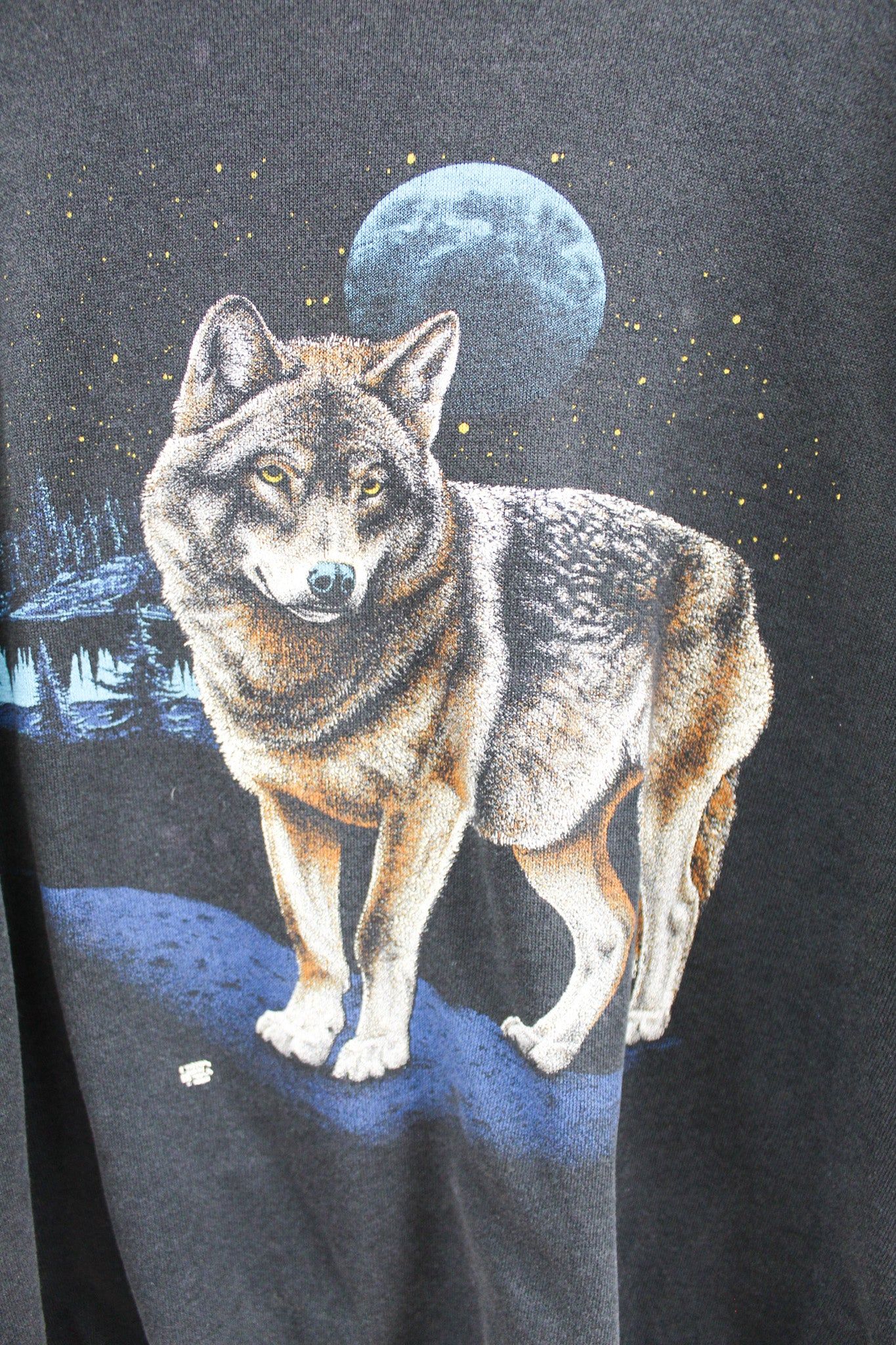 Vintage Wolf & Moon And Stars Crewneck sold by HG Vintage product image thumbnail 2