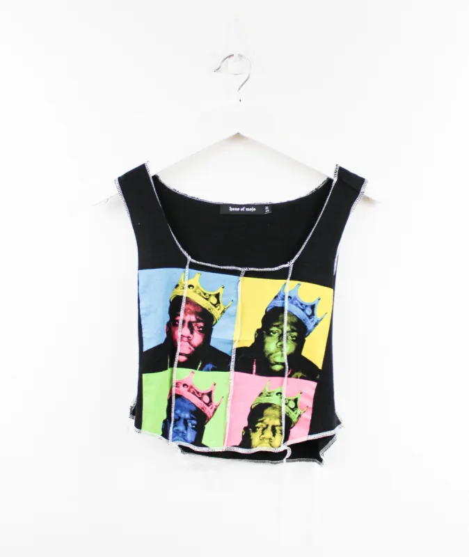 Haus Of Mojo Reworked Vintage Biggie Collage Double Stitch Crop Top sold by HG Vintage