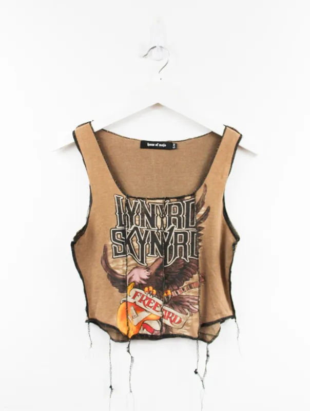 Haus Of Mojo Reworked Vintage Lynyrd Skynyrd Free Bird Double Stitch Crop Top sold by HG Vintage
