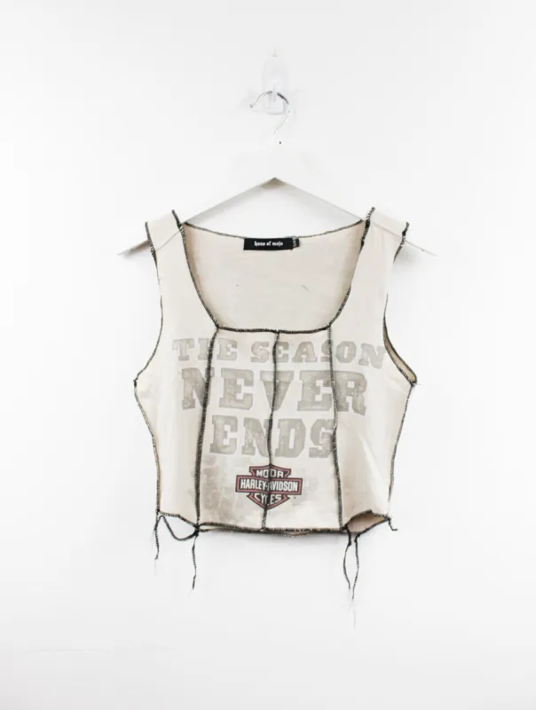 Haus Of Mojo Reworked Vintage Harley Davidson Ft. Walton Beach Design Double Stitch Crop Top sold by HG Vintage