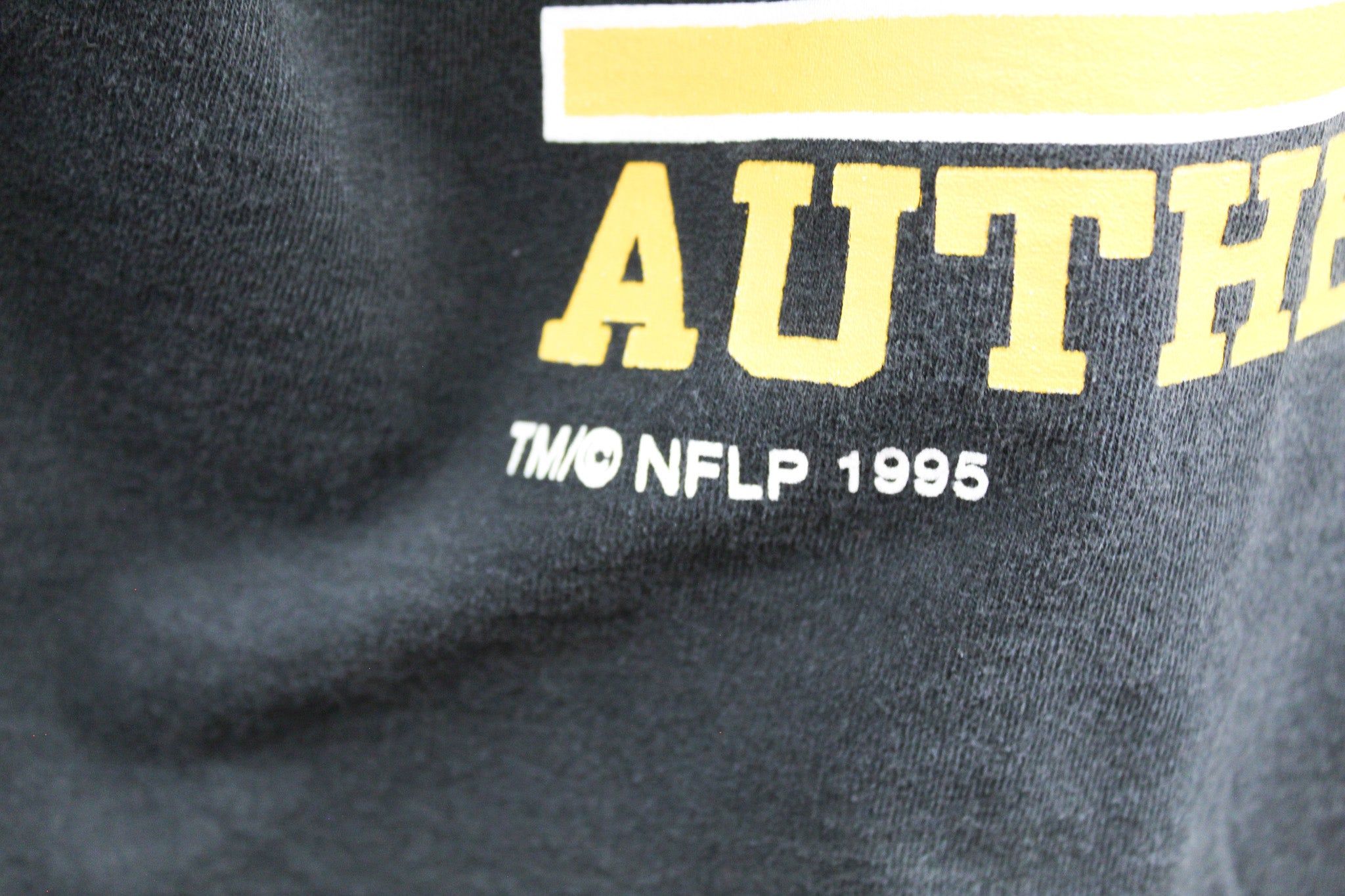 Vintage 95' Russell Athletic Made in USA NFL Pittsburgh Steelers Logo Tee sold by HG Vintage product image thumbnail 3