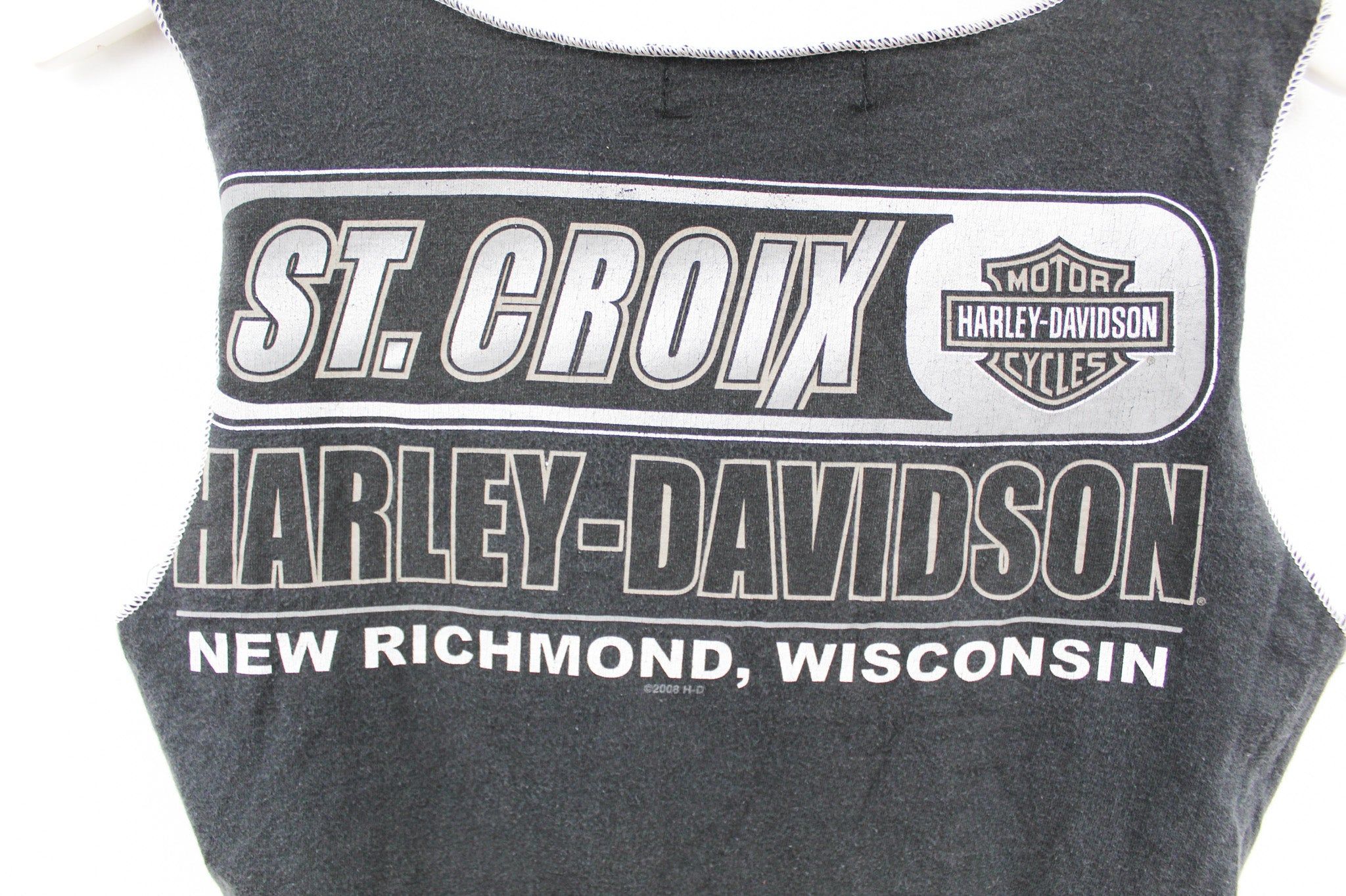 Haus Of Mojo Reworked Vintage Harley Davidson New Richmond Rebellious Double Stitch Crop Top sold by HG Vintage product image thumbnail 4