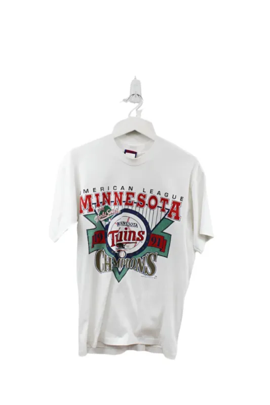 Z- Vintage 1991 Twins American League Champs MLB Single Stitch Tee sold by HG Vintage