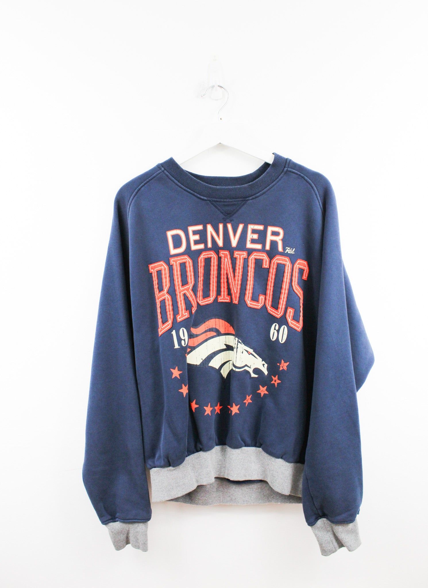 NFL Denver Broncos Embroidered Script & Logo Crewneck sold by HG Vintage