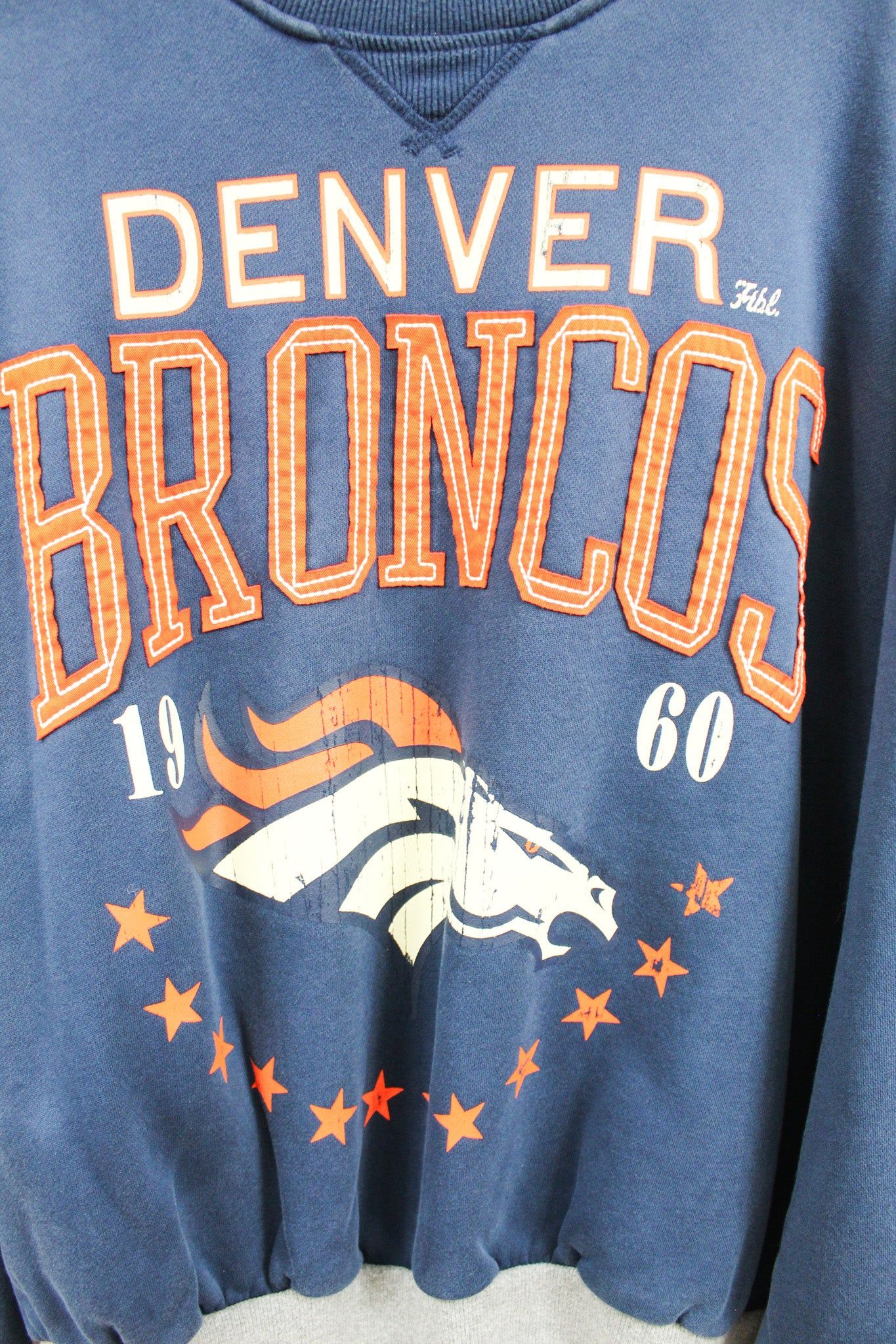 NFL Denver Broncos Embroidered Script & Logo Crewneck sold by HG Vintage product image thumbnail 2