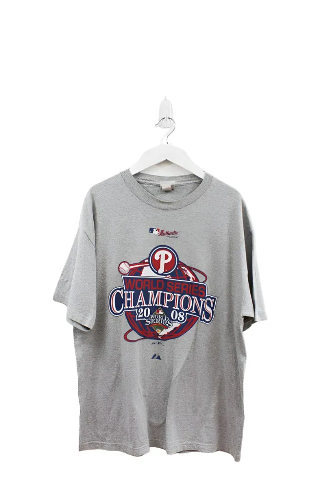 Z - 2008 Majestic MLB Philadelphia Phillies World Series Champions Tee sold by HG Vintage