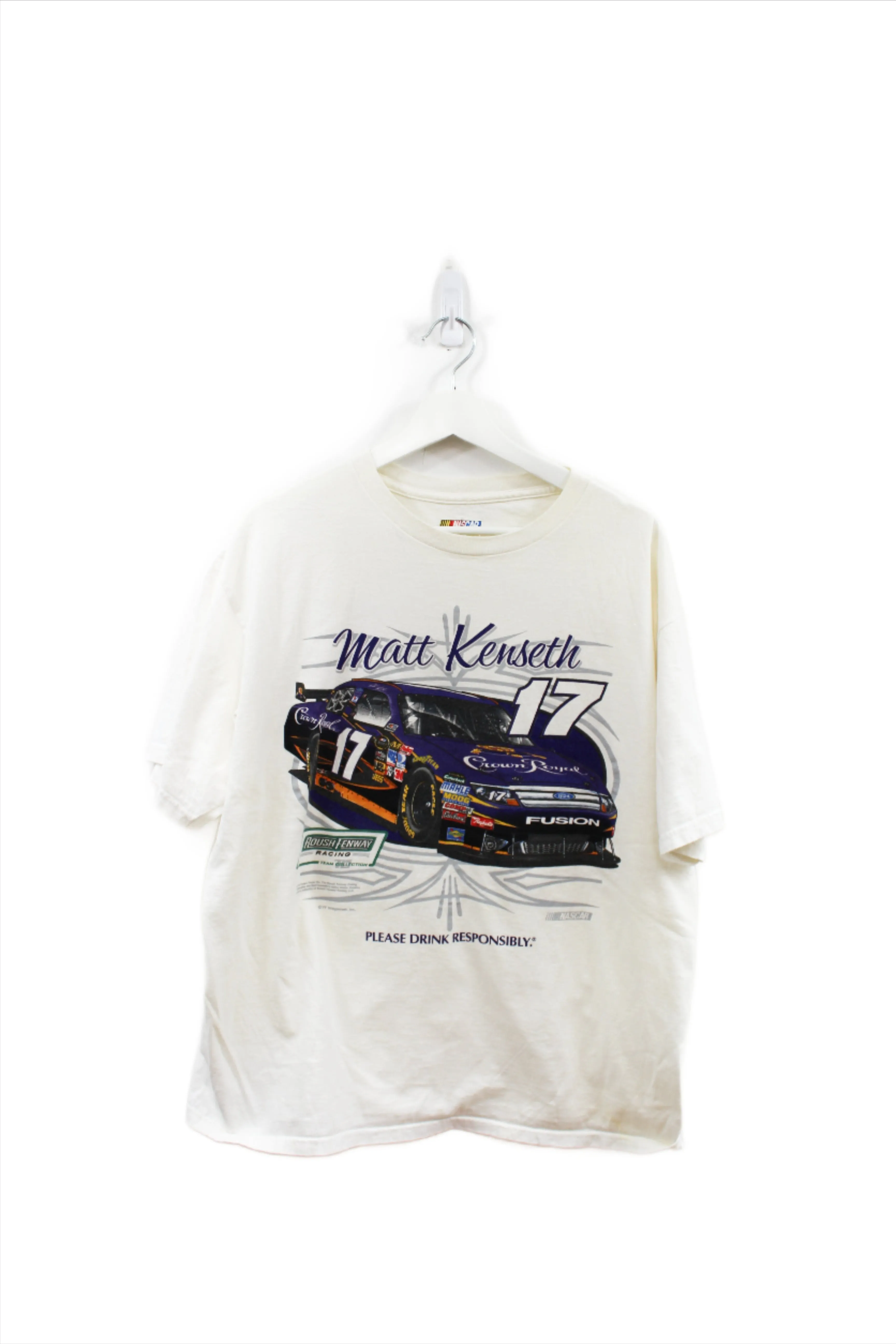 Z - Vintage Nascar Matt Kenseth Crown Royal Car #17 Jumbo Print Tee sold by HG Vintage