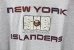 Z- Vintage 90s Islander Script & Ice Rink Blueline NHL Tee sold by HG Vintage
