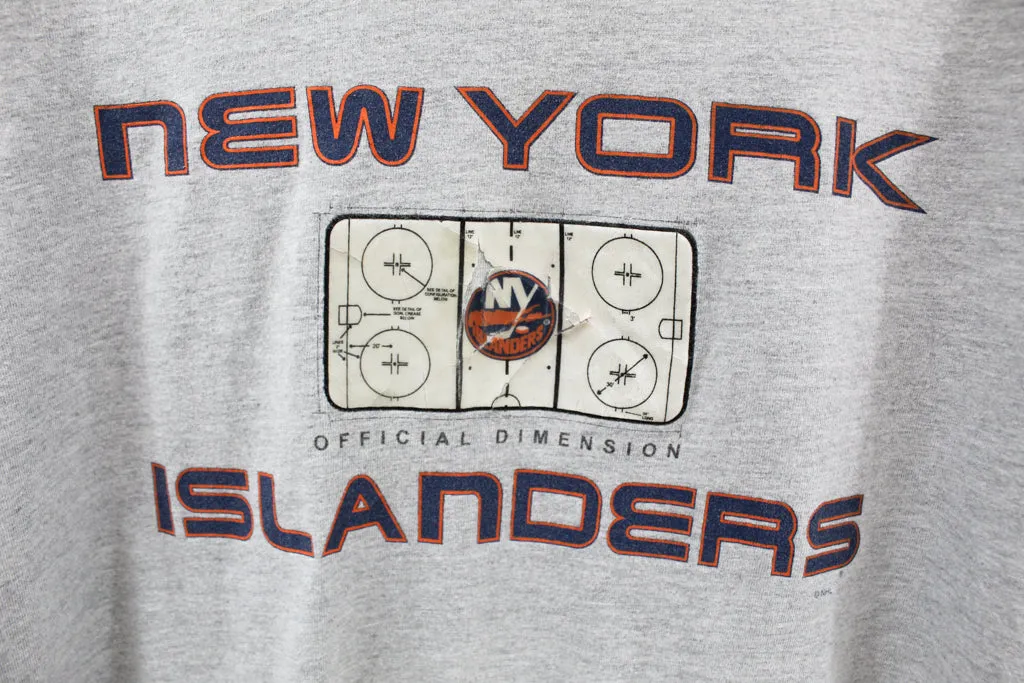 Z- Vintage 90s Islander Script & Ice Rink Blueline NHL Tee sold by HG Vintage product image thumbnail 2