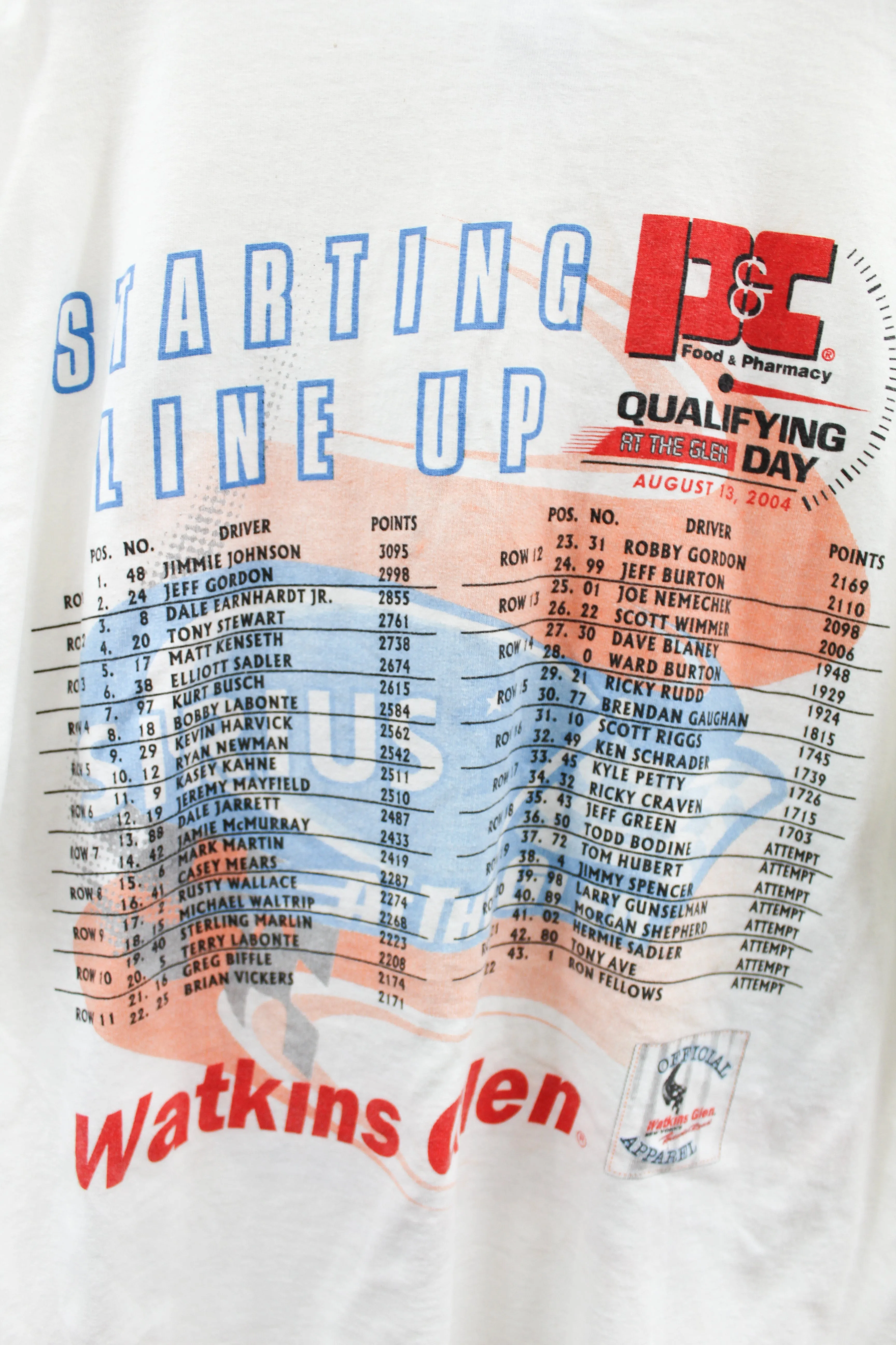 X - Vintage 2004 Watkins Glen Thunder Road Racing Tee sold by HG Vintage product image thumbnail 4