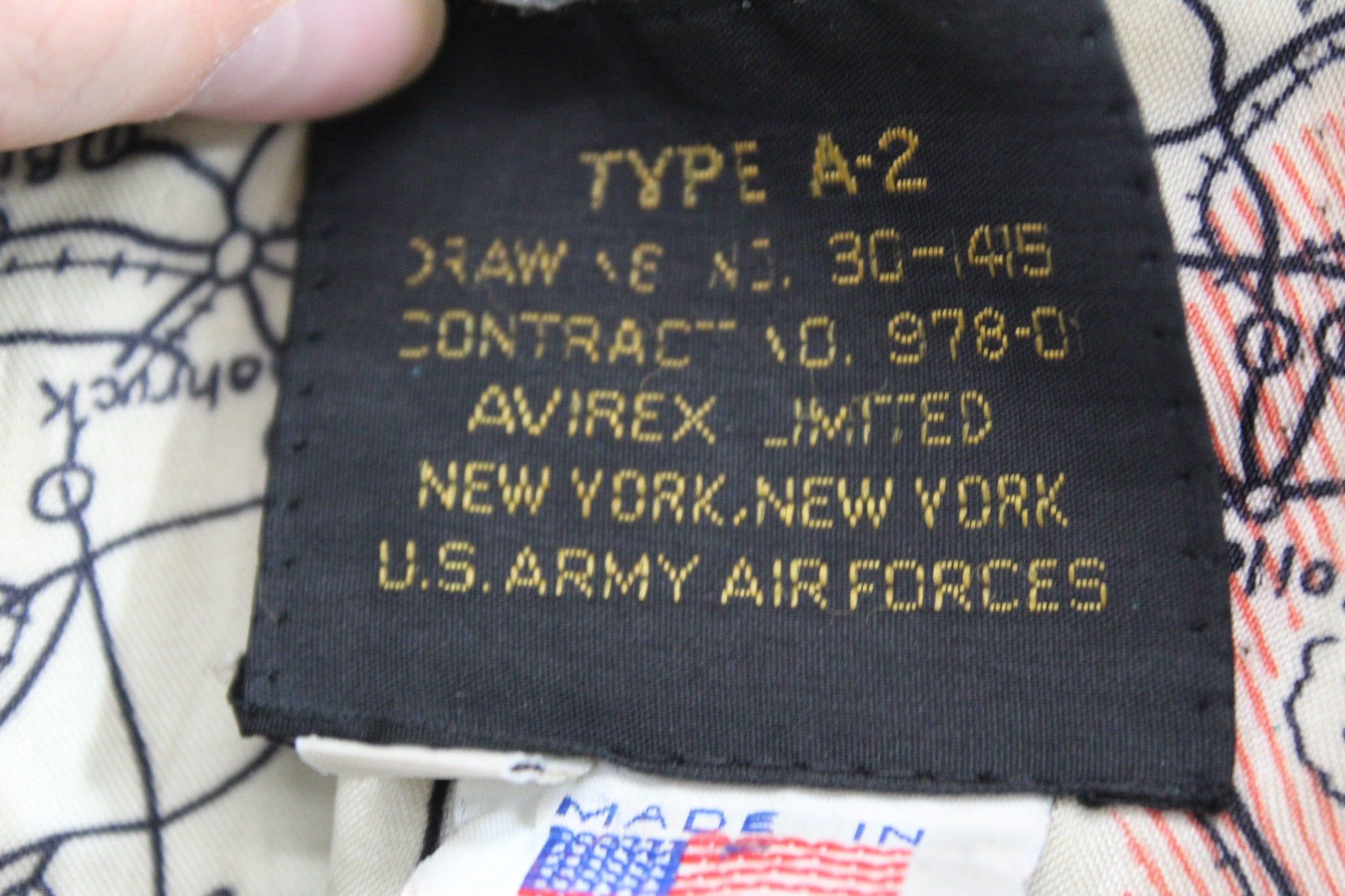 CC- Vintage 1987 Type A-2 US Air Force Leather Jacket sold by HG Vintage product image thumbnail 3