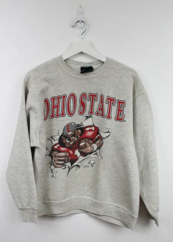 Ohio State Buckeyes X With An Attitude Made In The USA Screen Printed Logo 90's Crewneck sold by HG Vintage