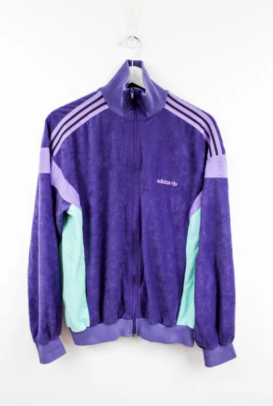 70s/80's Vintage Men's Blue Adidas ATP Zip Up Track Jacket