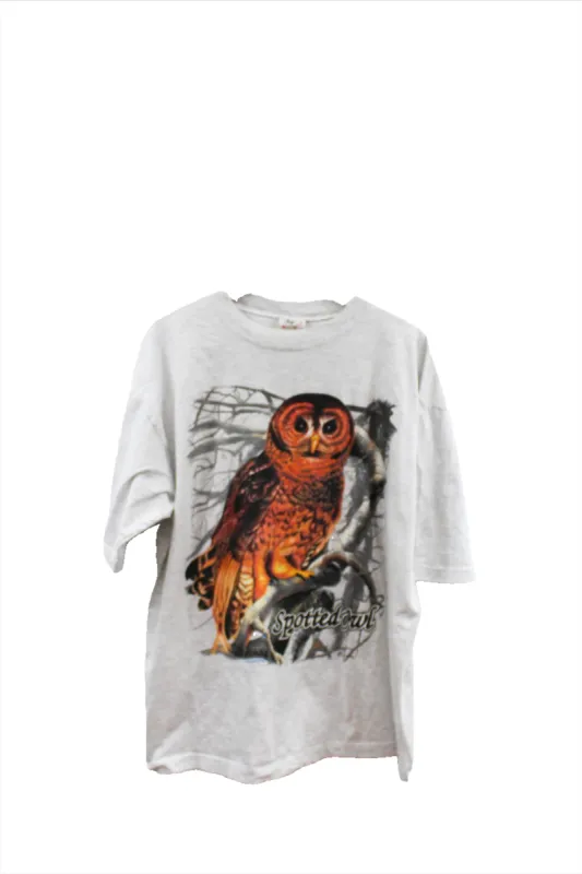 X - Vintage Spotted Owl Graphic Tee sold by HG Vintage