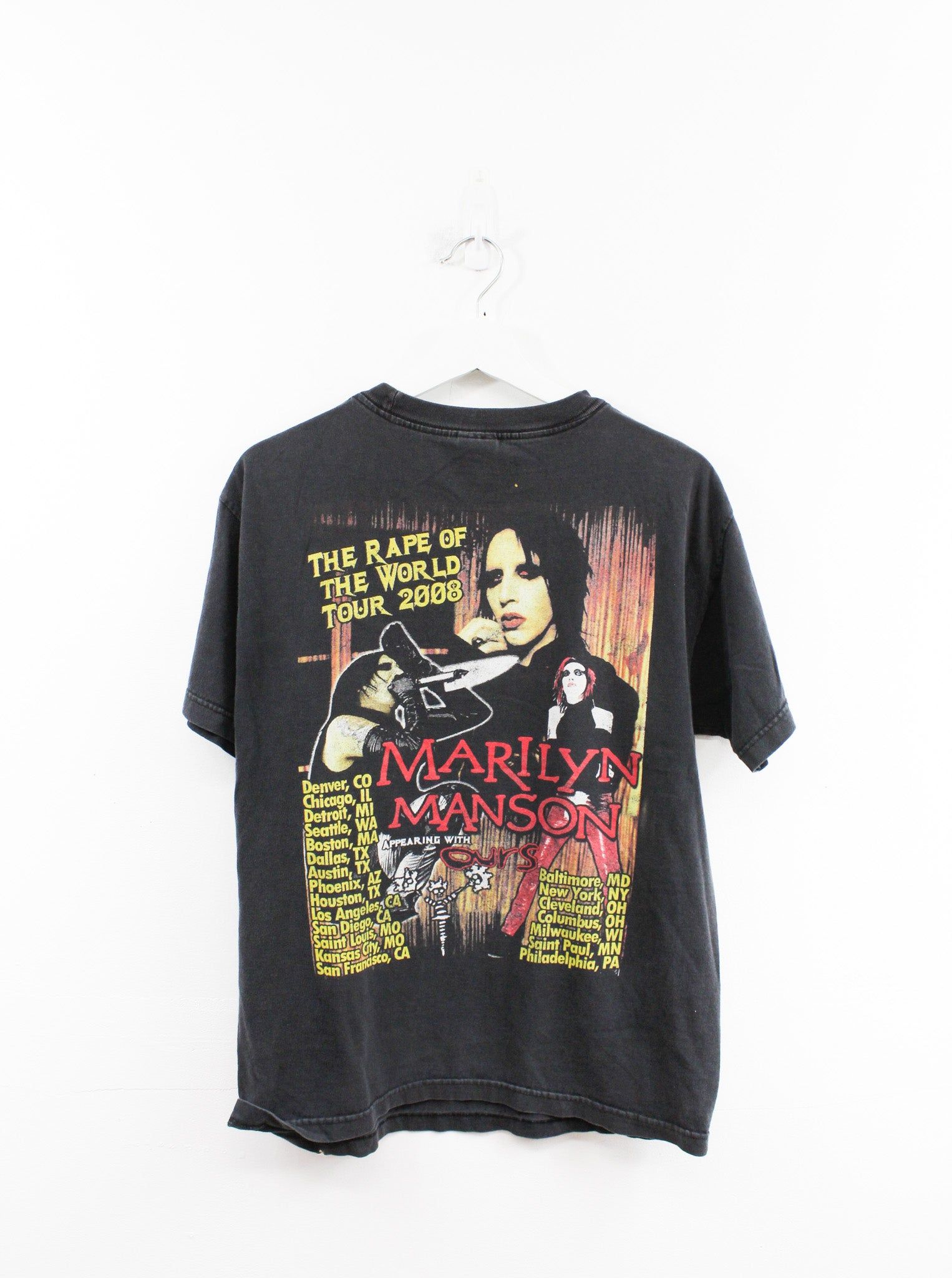 Marilyn Manson 2008 World Tour Tee sold by HG Vintage product image thumbnail 3