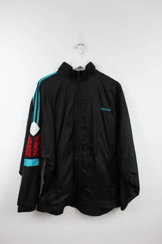 Adidas Zip Up Geometric Sleeve Design 80's Windbreaker sold by HG Vintage
