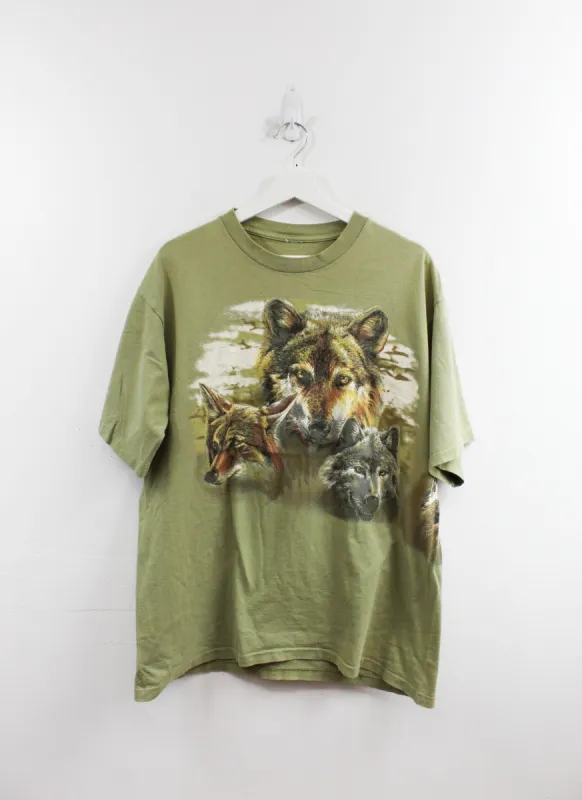 Vintage Wolves & Foxes Graphic Tee sold by HG Vintage
