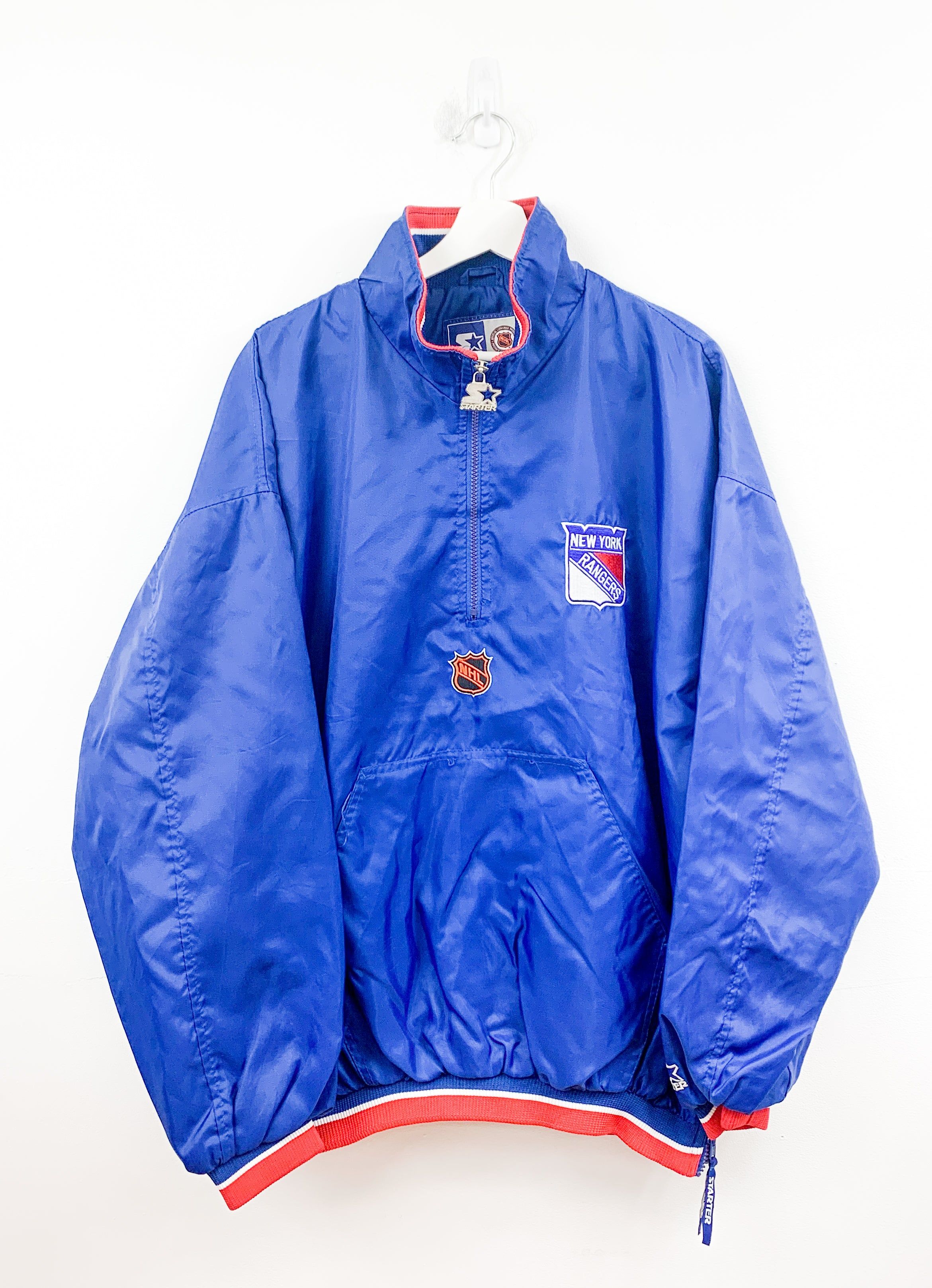 New York Rangers 90's Starter Windbreaker Pullover Jacket sold by HG Vintage