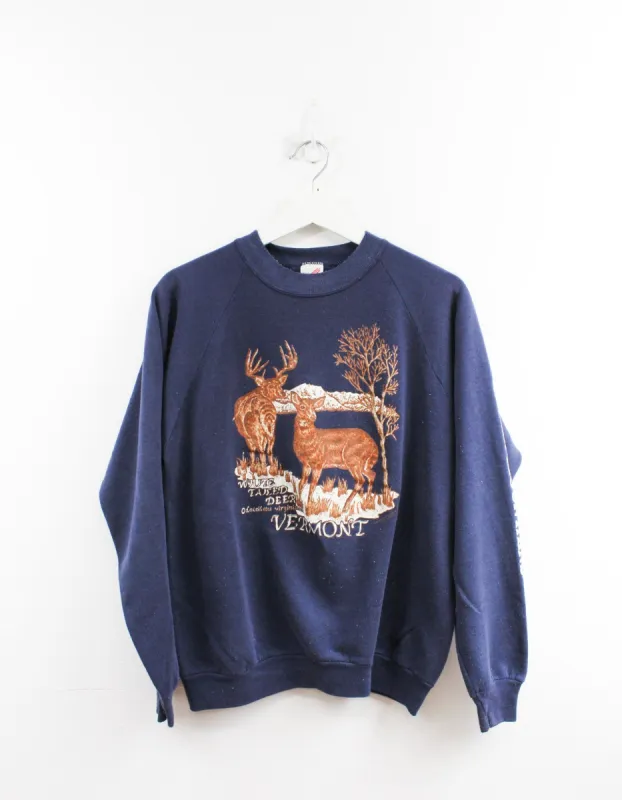 Vintage Vermont White Tail Deer Crewneck sold by HG Vintage