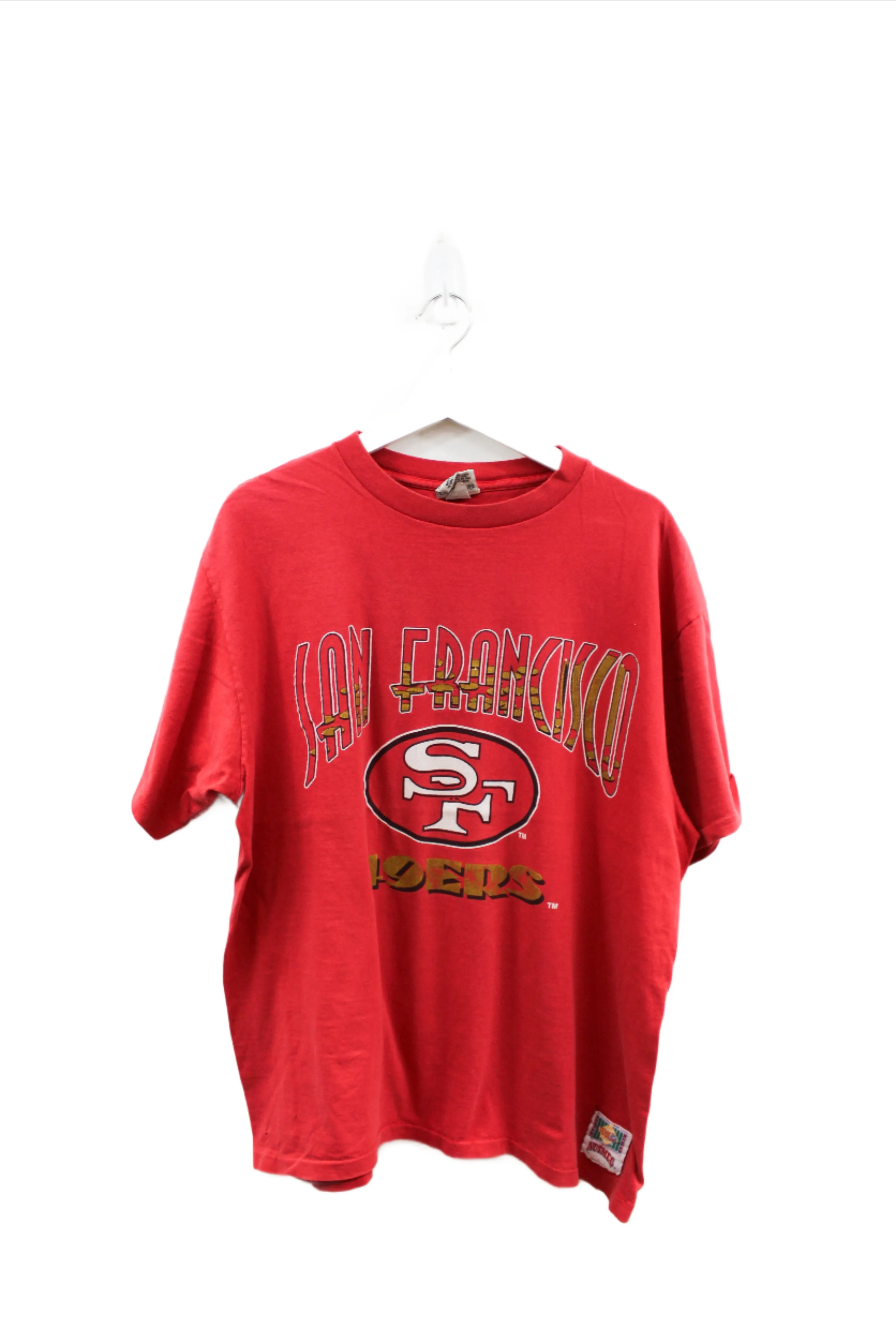 X - Vintage Single Stitch Nutmeg San Francisco 49ers Logo Tee sold by HG Vintage