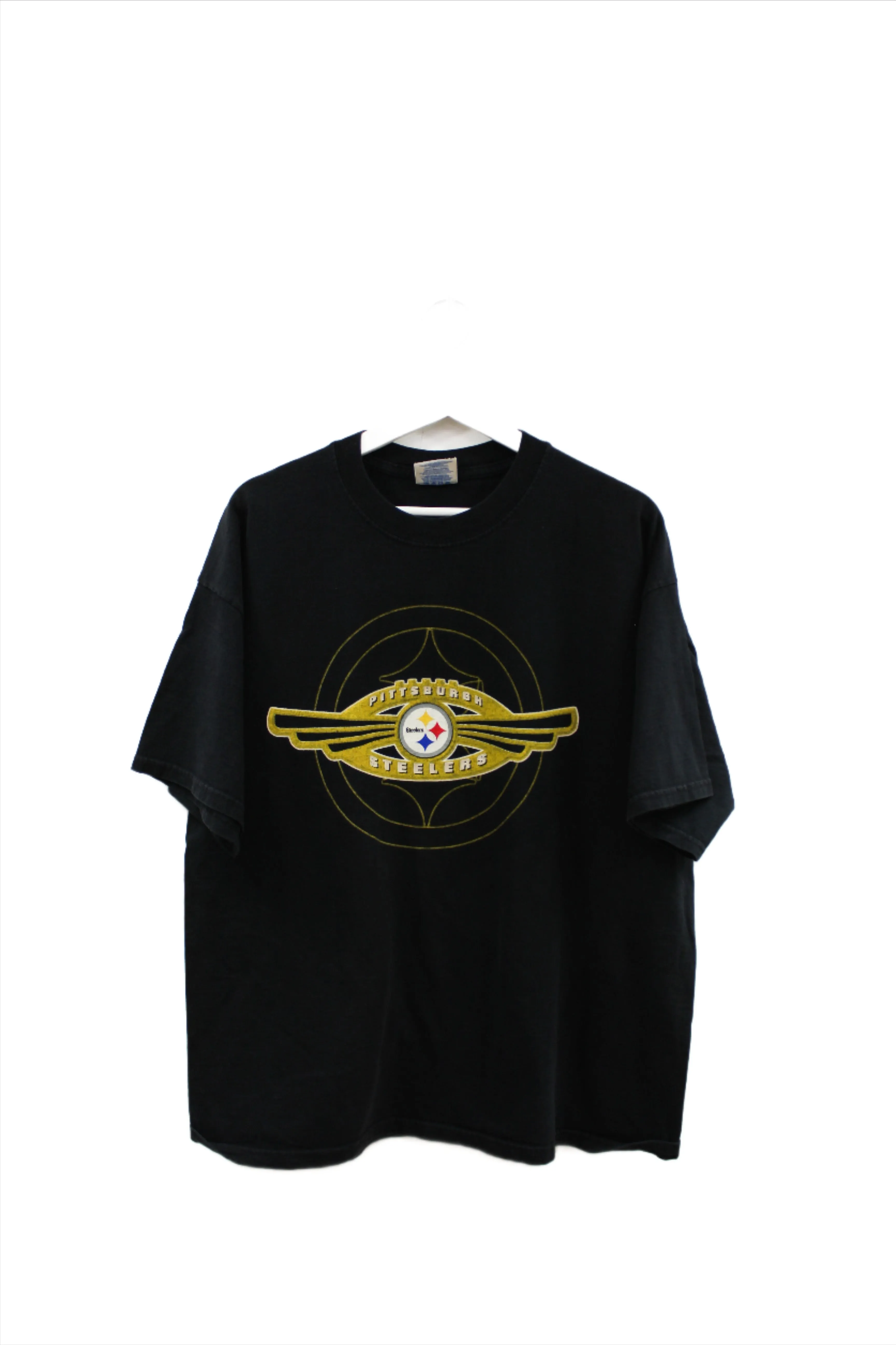 X - Vintage NFL Pittsburgh Steelers Logo & Gold Circle Tee sold by HG Vintage