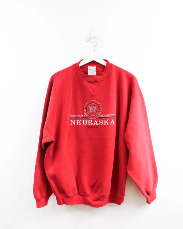 Vintage Nebraska Cornhuskers Embroidered Logo Crewneck sold by HG Vintage