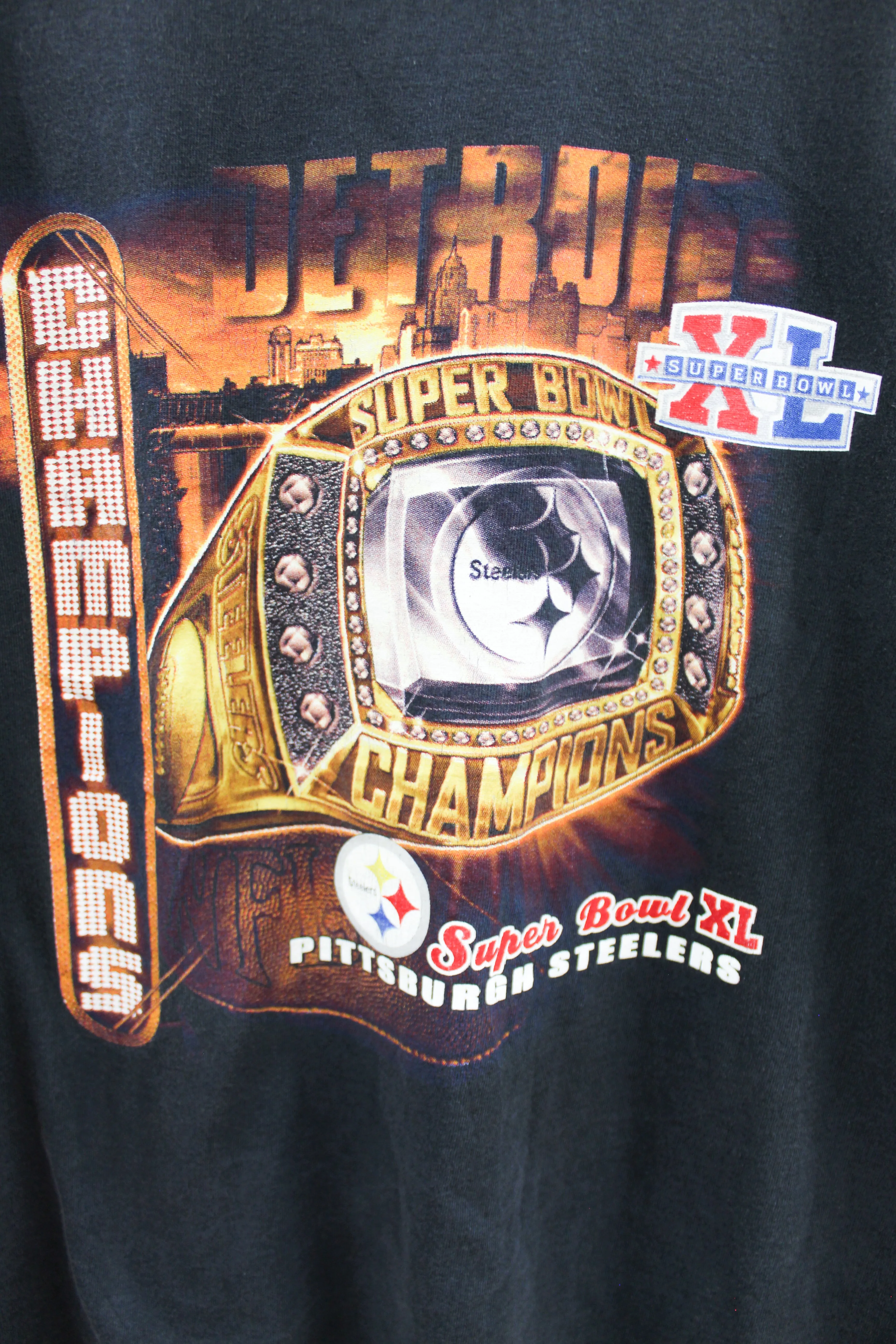 X - 2006 NFL Pittsburgh Steelers Super Bowl 40 Champs Ring Tee sold by HG Vintage product image thumbnail 2