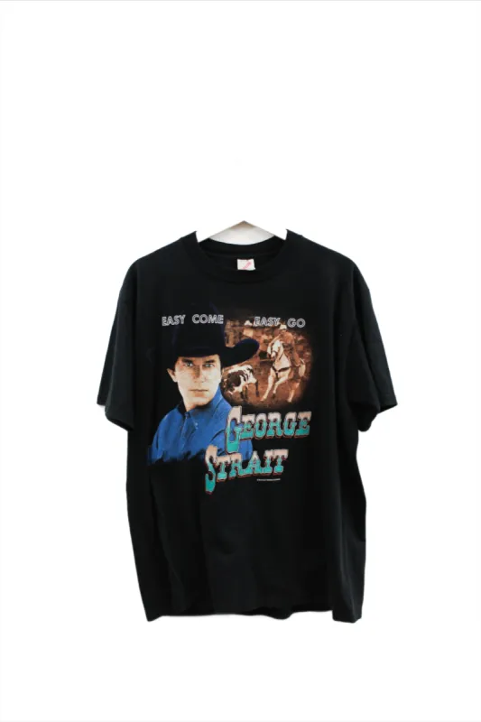X - Vintage 1993 Jerzees George Strait Easy Come Easy Go Tour Picture Tee sold by HG Vintage