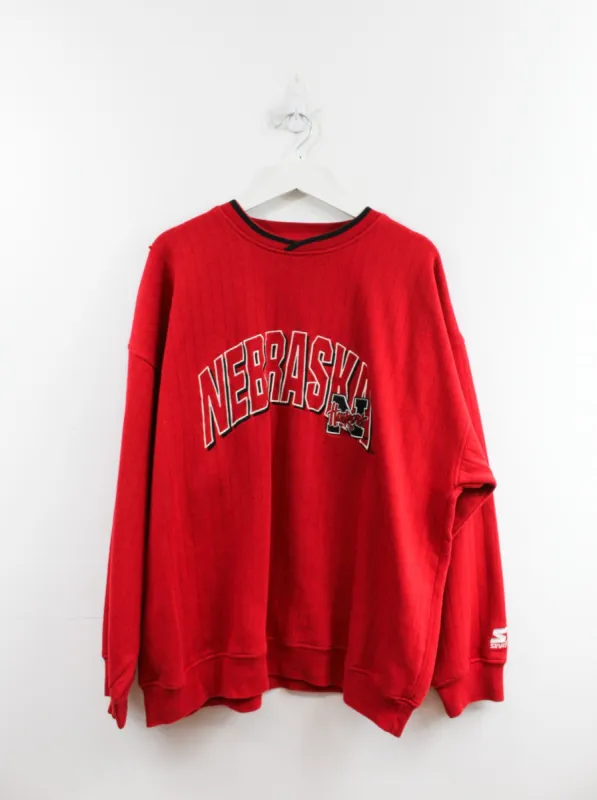 Vintage Starter Nebraska Cornhusker Embroidered Script Crewneck sold by HG Vintage