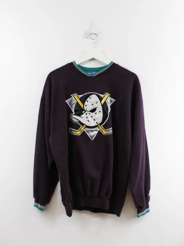 Vintage Starter NHL Anaheim Duck Embroidered Logo Crewneck sold by HG Vintage