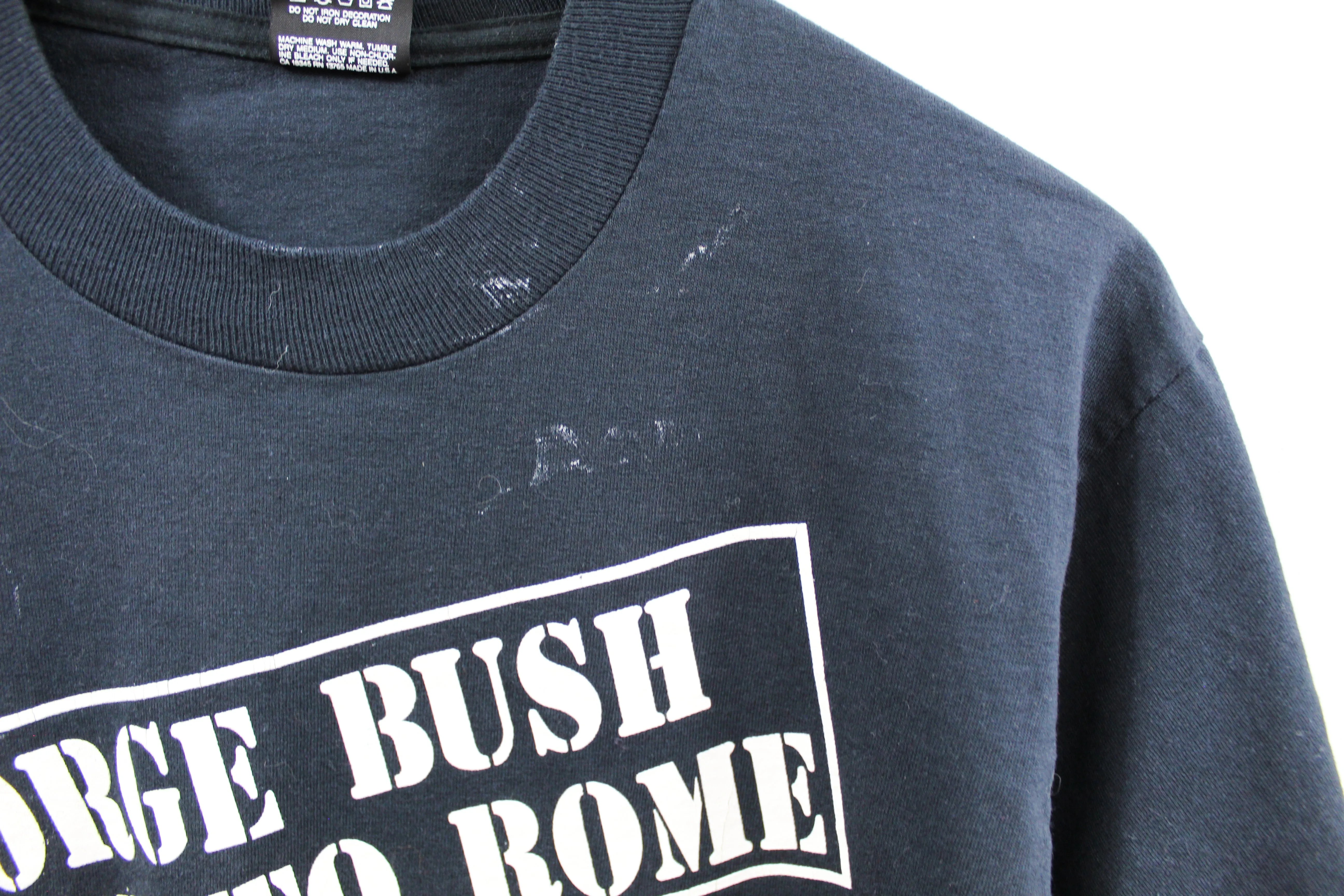 Z - Vintage 90-91 Single Stitch George Bush Anywhere But America Screen Star Tag Tee sold by HG Vintage product image thumbnail 3