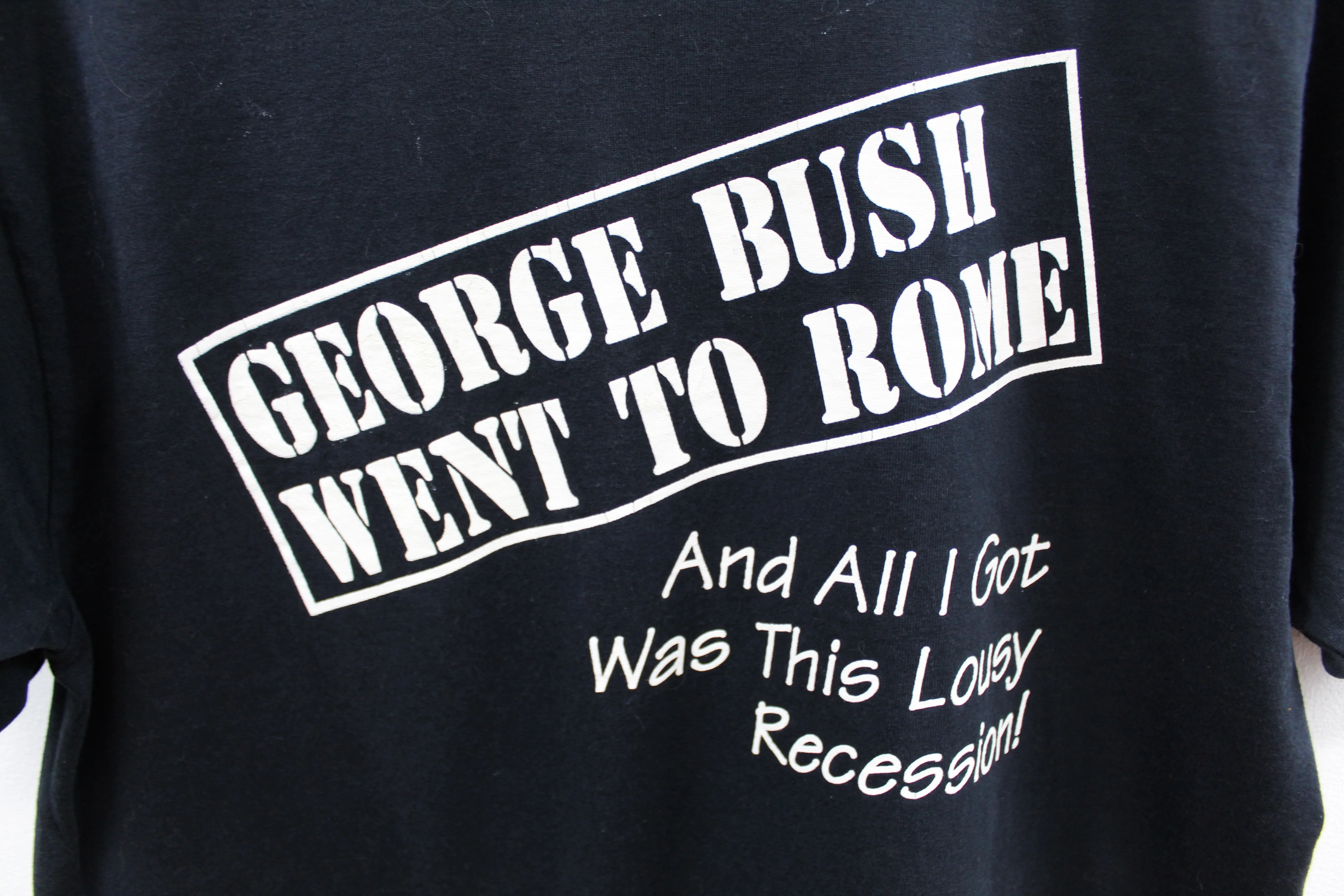 Z - Vintage 90-91 Single Stitch George Bush Anywhere But America Screen Star Tag Tee sold by HG Vintage product image thumbnail 2