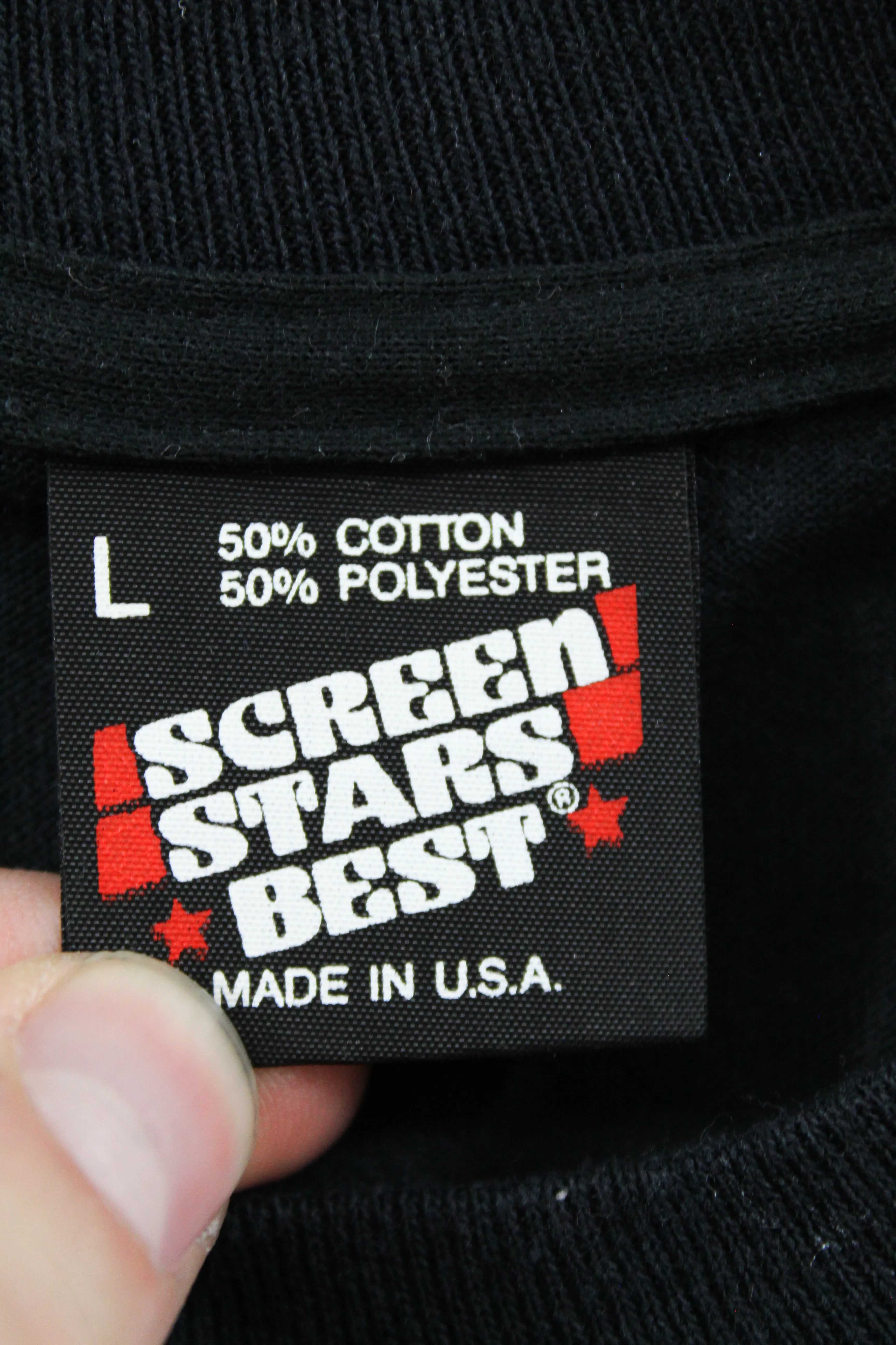 Z - Vintage 90-91 Single Stitch George Bush Anywhere But America Screen Star Tag Tee sold by HG Vintage product image thumbnail 4