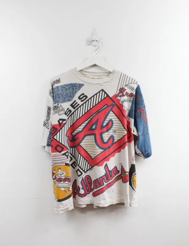 Vintage MLB Atlanta Braves All Over Print Tee sold by HG Vintage