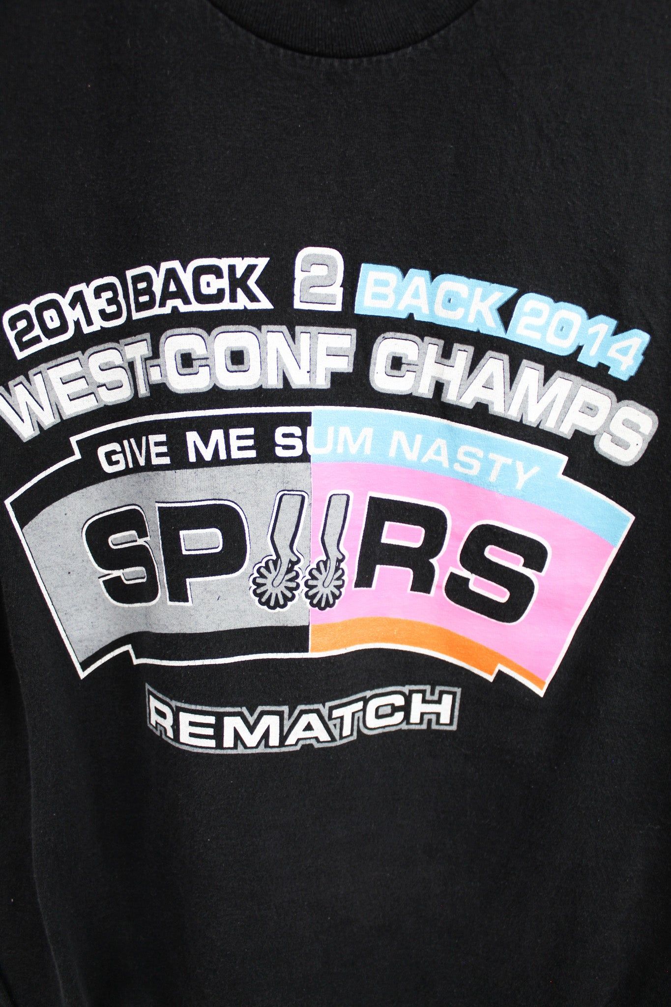 NBA Spurs 13-14 B2B West Conf Champs Tee sold by HG Vintage product image thumbnail 2