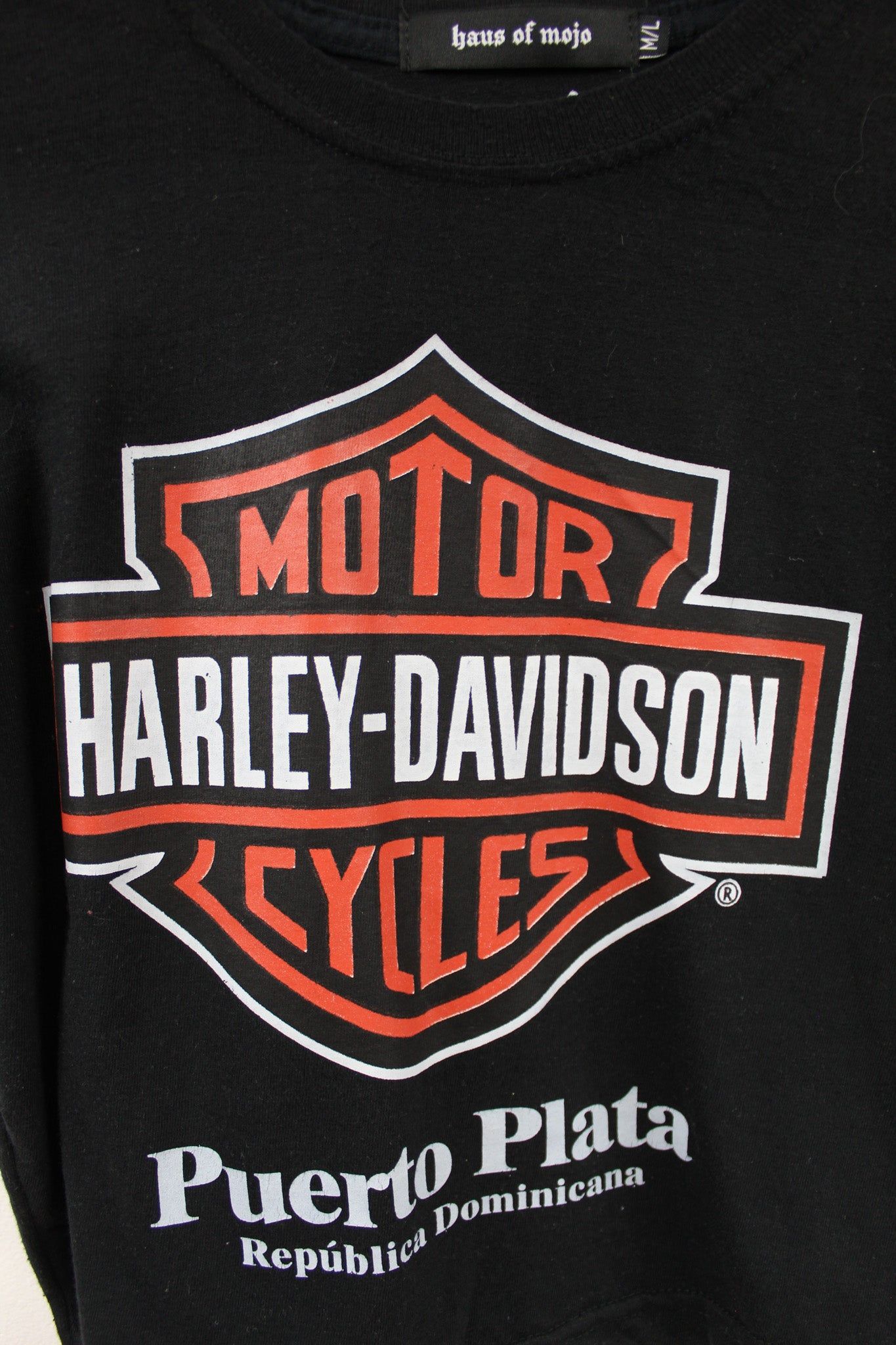 Haus Of Mojo Vintage Reworked Harley Puerto Plata Crop Baby Tee sold by HG Vintage product image thumbnail 2