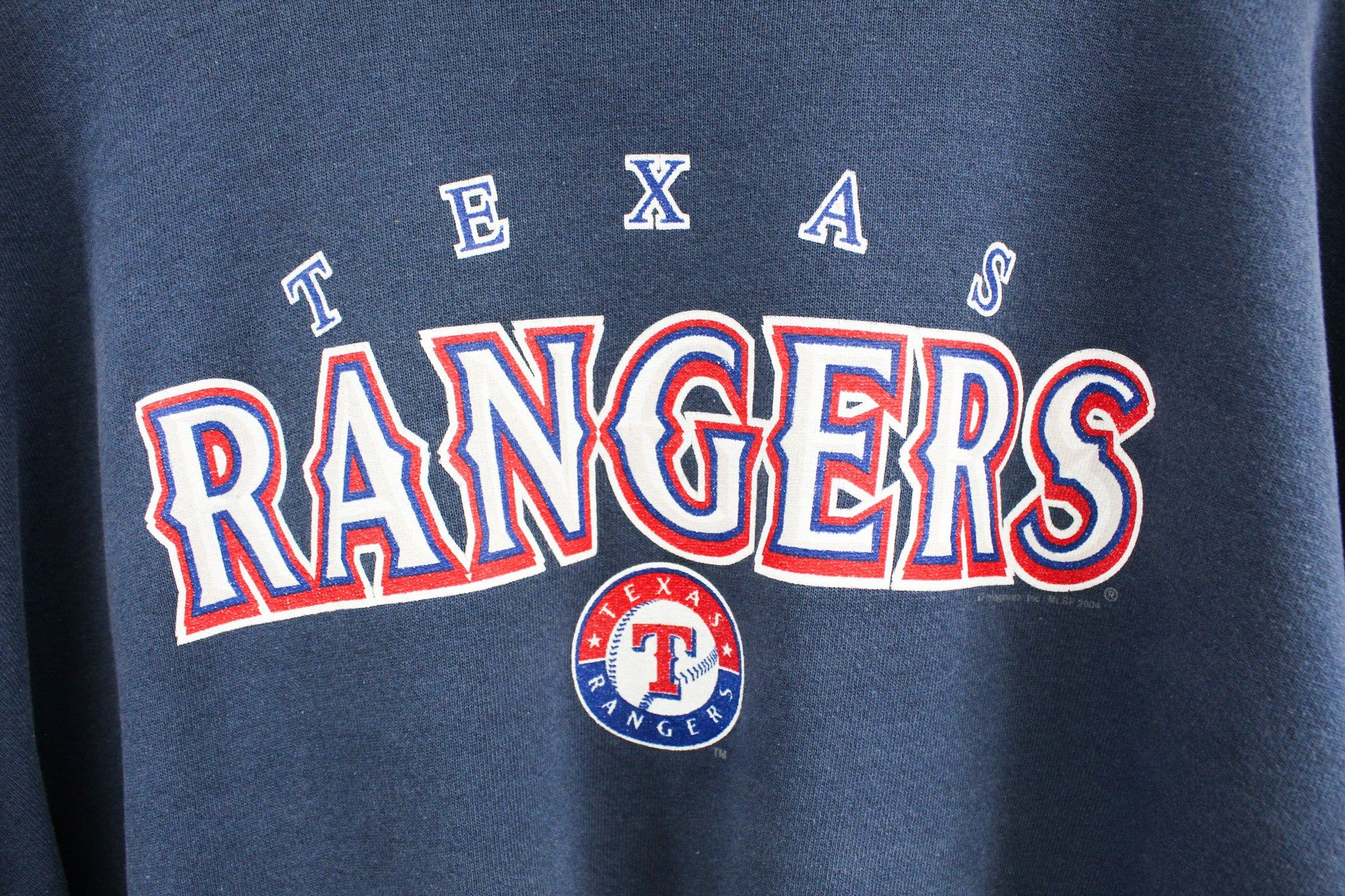 Vintage 2004 MLB Texas Rangers Logo & Script Crewneck sold by HG Vintage product image thumbnail 2