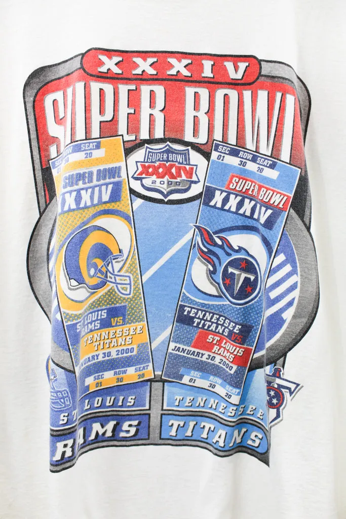 Z- Vintage 2000 Rams Vs Titans Super Bowl 34 Pro Player NFL Tee sold by HG Vintage product image thumbnail 2
