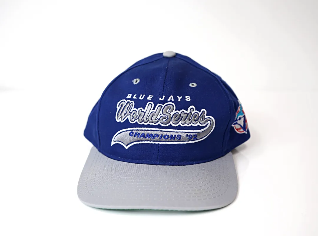 Toronto Blue Jays '92 Champs Embroidered Vintage Snap Back Hat sold by HG Vintage