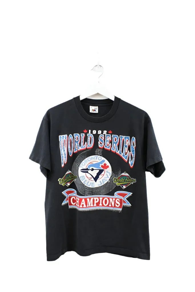 Z- Vintage 1992 Blue Jays World Series Champs MLB Single Stitch Fruit Of The Loom Tag Tee sold by HG Vintage