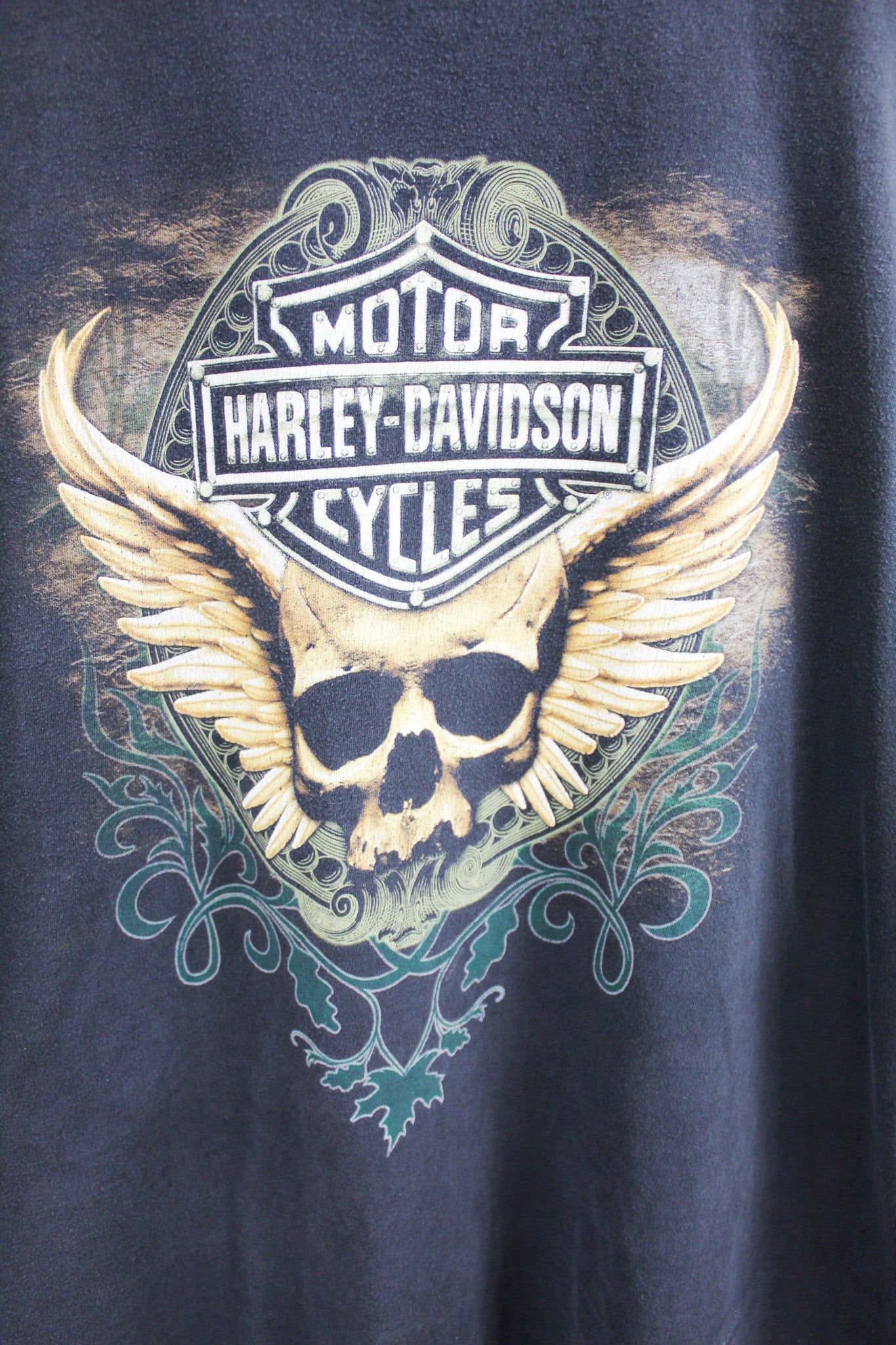 Vintage 2000 Harley Davidson Pittsburgh Skull And Wing Tee sold by HG Vintage product image thumbnail 2