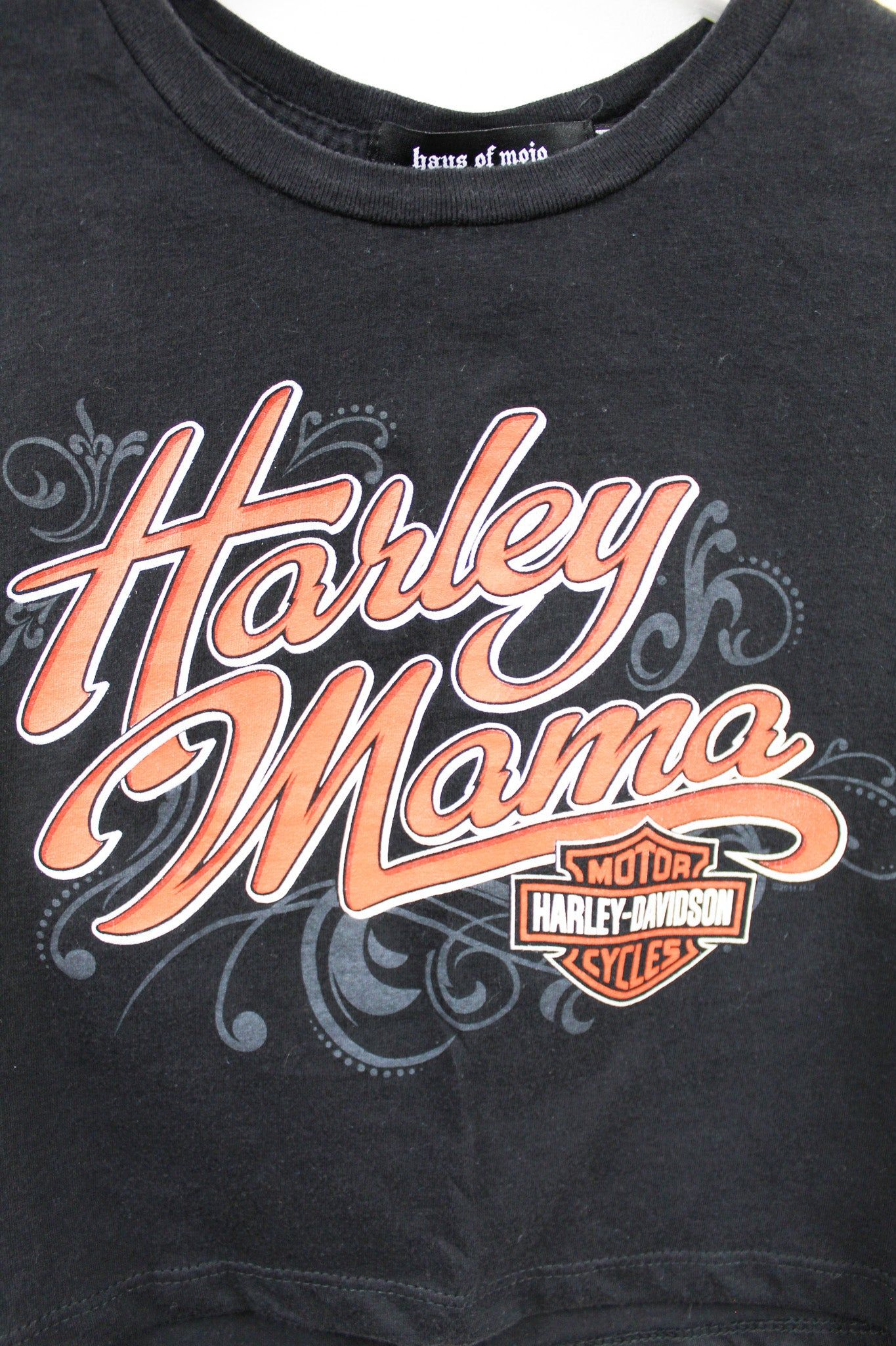 Haus Of Mojo Vintage Reworked Harley Mama! Crop Baby Tee sold by HG Vintage product image thumbnail 2