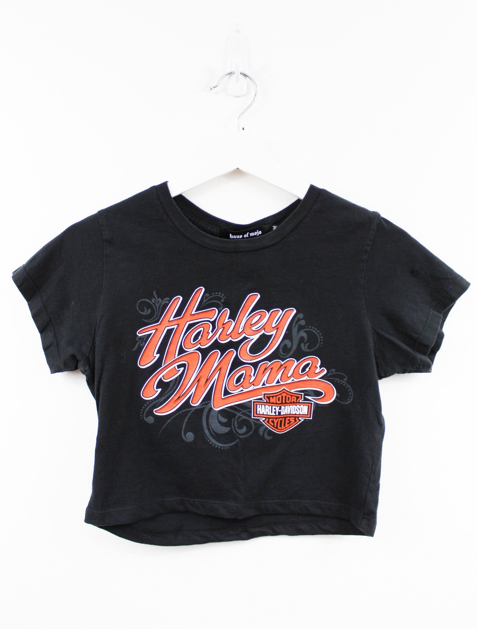 Haus Of Mojo Vintage Reworked Harley Mama! Crop Baby Tee sold by HG Vintage
