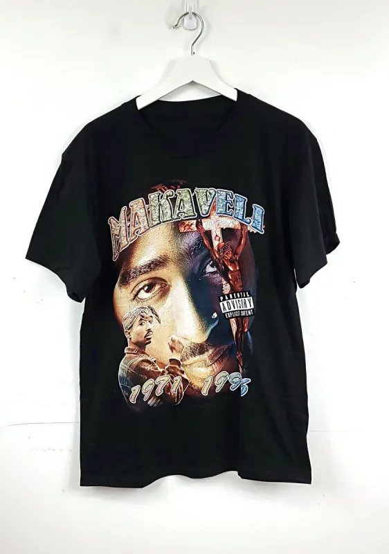 Tupac Makaveli 90's Hip Hop Bootleg Music Tee sold by HG Vintage