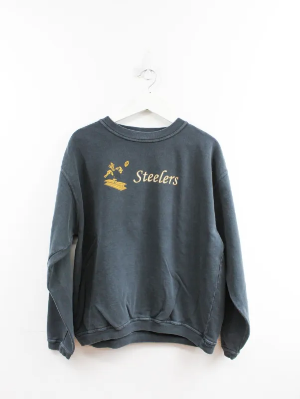 NFL Pittsburgh Steelers Script PJ Mike Crewneck sold by HG Vintage