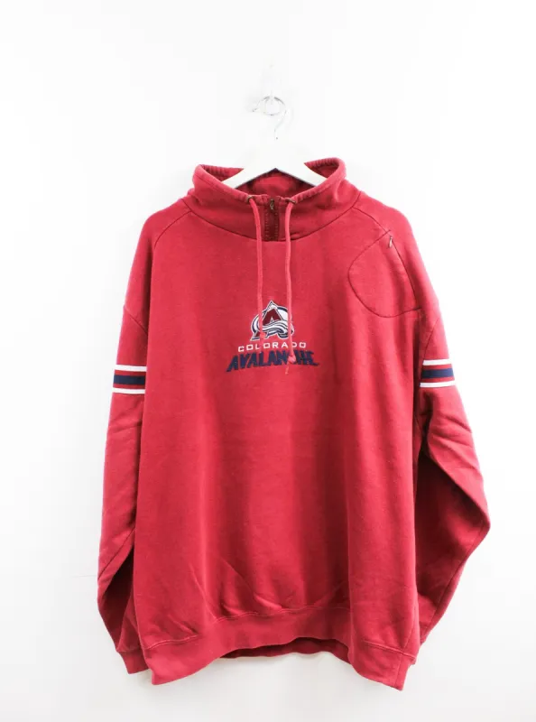 NHL Colorado Avalanche Neck Zip Up Crewneck sold by HG Vintage