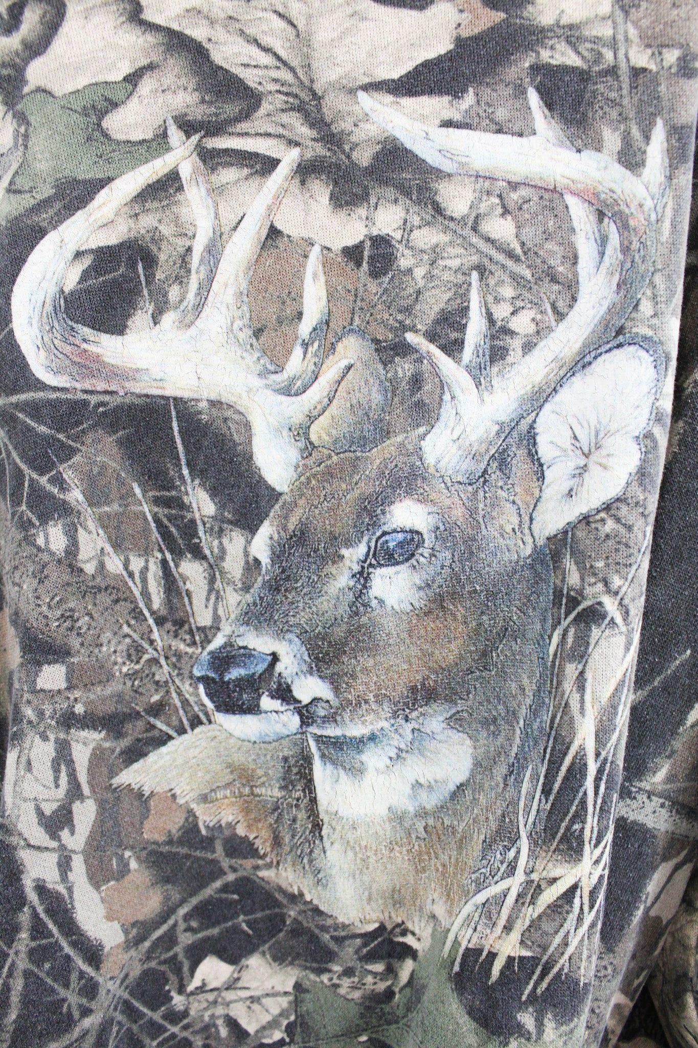 Vintage Deer Camouflaged In Forest Crewneck sold by HG Vintage product image thumbnail 2