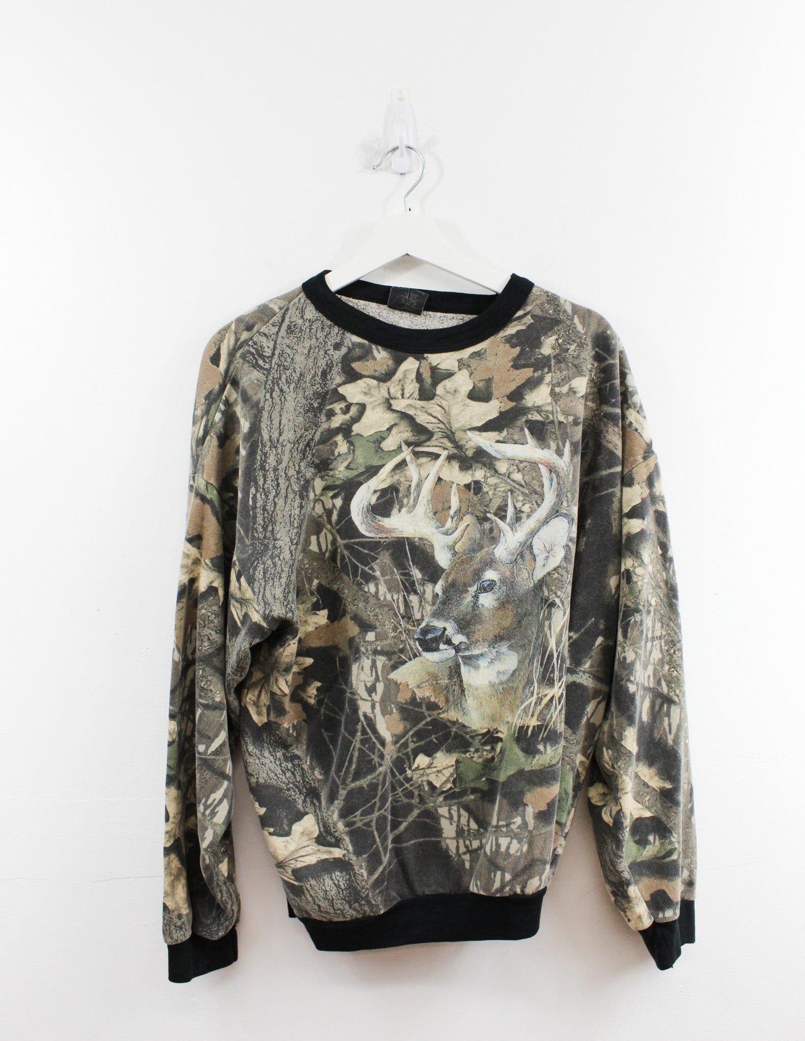 Vintage Deer Camouflaged In Forest Crewneck sold by HG Vintage