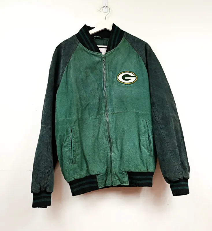 Green Bay Packers Embroidered NFL Vintage Varsity Jacket sold by HG Vintage